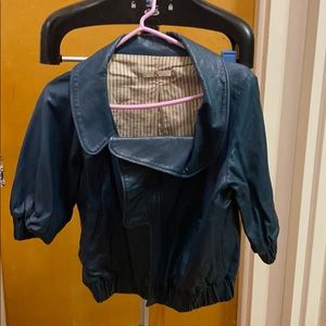 Teal butter soft leather bolero style jkt! As is!